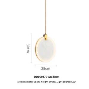 Lustre Pendente de Mármore Moderno para Sala e Cozinha