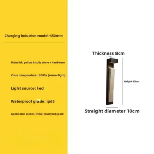 Lâmpada de Parede Moderna à Prova d'Água para Jardim e Terraço - Branco Quente