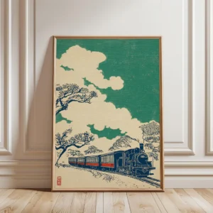 Impressão em Tela de Paisagem Japonesa para Decoração de Ambientes