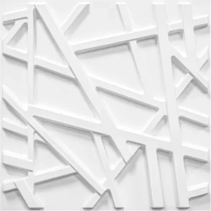 Painéis de Parede 3D Adesivos de Madeira Falsa - 10 Peças 30x30cm - B-134-Branco-(10unidades)