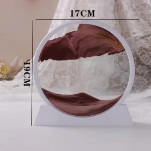Ornamento de Pintura em Areia 3D para Decoração de Sala de Estar - 7 polegadas Marrom