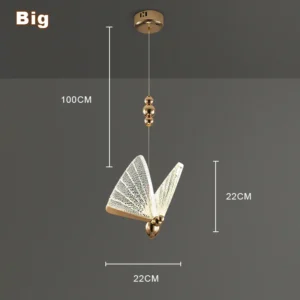 Luminária Pendente Moderna Borboleta para Decoração de Interiores