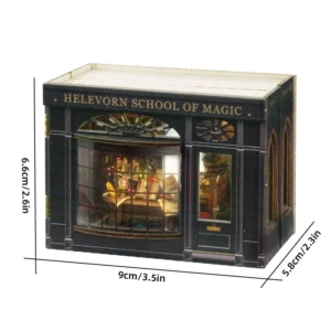 Mini Casa de Boneca DIY com Móveis e Luzes LED - Decoração Criativa - MINI-110 sem tampa