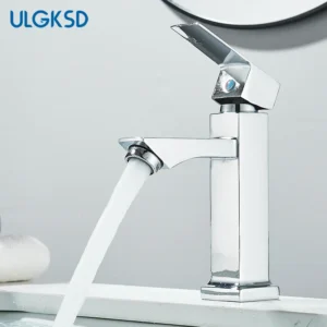 Torneira Cromada para Pia de Banheiro com Válvula Única de Cerâmica