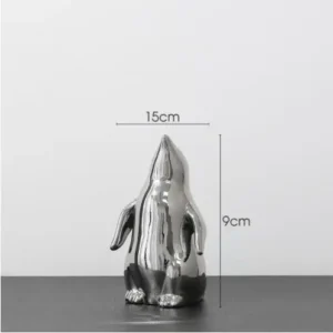 Estátua de Pinguim em Cerâmica para Decoração de Ambientes - Modelo D
