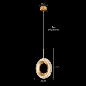 Luminária Pendente Moderna com Luz LED para Decoração de Ambientes