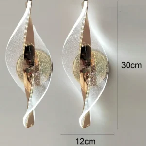 Arandela de Parede LED Moderna em Ouro e Preto para Iluminação Interna - 2PC-dourado-floral