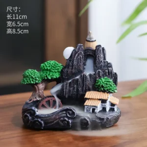 Queimador de Incenso em Resina com Efeito Cascata - Aromaterapia Zen