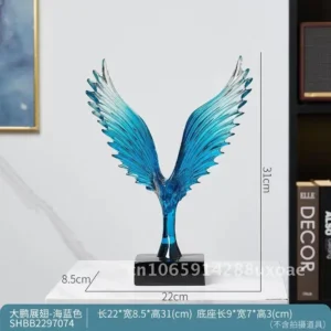 Escultura de Asas Dapeng em Resina Transparente para Decoração - Dapeng Wing Sky Blue, Asas Dapeng Azul Céu-4182