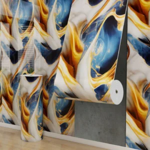 Papel de Parede Autoadesivo de Espuma de Mármore para Decoração