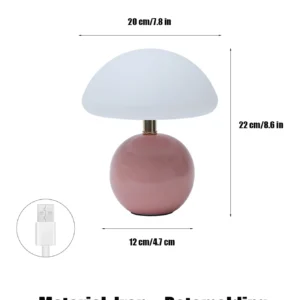 Candeeiro de Mesa Decorativo com Soquete USB - Diversas Cores