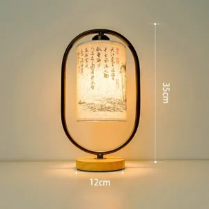 Lâmpada de Mesa Nórdica Retro em Bambu - Abajur Decorativo - Plugue Padrão Britânico