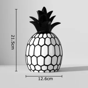 Estátua Decorativa de Abacaxi e Maçã em Resina - Minimalista - Abacaxi-A