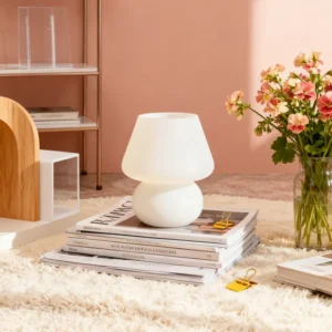 Candeeiro de Mesa de Vidro Vintage para Quarto Infantil - Abajur Moderno