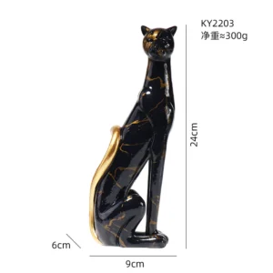 Estátua Decorativa de Leopardo em Resina para Decoração de Ambientes - Cor 3