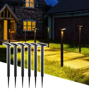Luz Solar para Jardim e Gramado - Lâmpada LED à Prova d'Água - 6Pcs Branco Quente