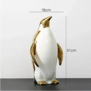 Estátua de Pinguim em Cerâmica para Decoração de Ambientes - Modelo A