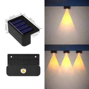 Luzes Solares de Parede Impermeáveis para Jardim e Escadas
