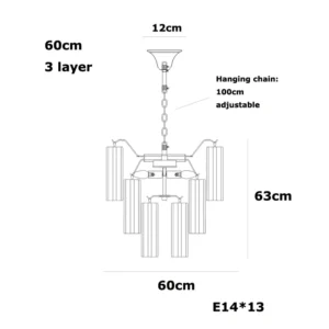 Lustre de Vidro Rosa E14 para Sala e Jantar - Design Moderno