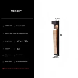 Lâmpada de Parede Moderna à Prova d'Água para Jardim e Terraço - Branco Quente