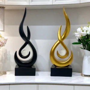 Estátua de Pérola Flamejante Luxuosa para Decoração de Interiores