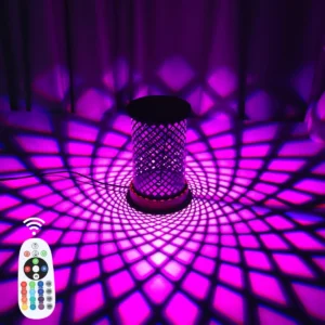 Lâmpada de Mesa RGB com 16 Cores - Luz Noturna USB Decorativa - MARROM, 0-5W