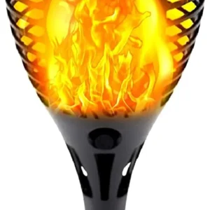 Tocha Solar com Efeito de Chama Tremeluzente para Jardim e Pátio - 1PACK 12 LEDS