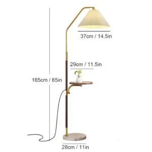 Luminária de Chão Moderna em Mármore para Sala de Estar