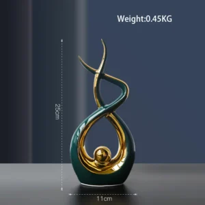 Estatueta de Cerâmica Abstrata Nórdica para Decoração de Casa e Escritório - Modelo 8