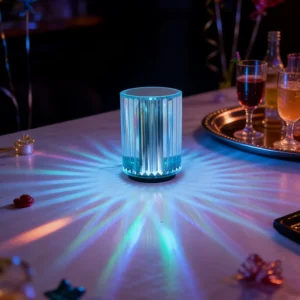 Lâmpada de Cristal RGB USB com 16 Cores para Decoração de Ambientes