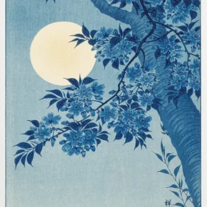 Impressão em Tela do Monte Fuji com Flores de Cerejeira - Decoração Moderna