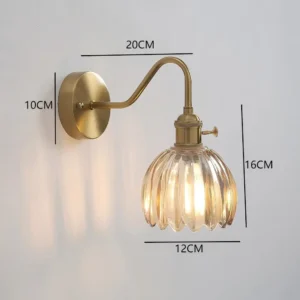 Luminária de Parede Moderna Floral LED Verde para Quarto e Sala - B Amber