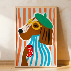 Pôster de Animais Divertidos para Quarto Infantil - Decoração Moderna