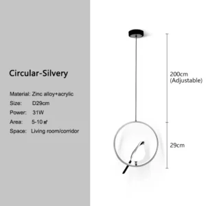 Lustre Pendentes LED Moderno para Sala de Estar e Quarto