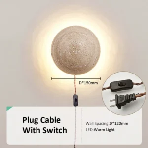 Lâmpada de Parede Retro em Mármore para Decoração de Ambientes