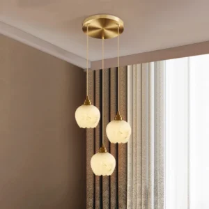Luminária Pendente Minimalista em Cobre para Decoração Moderna