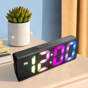 Despertador Digital com Controle de Voz e Modo Noturno - LED
