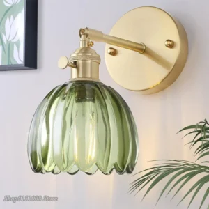 Arandela Floral Moderna em Vidro para Quarto e Estudo