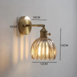 Luminária de Parede Moderna Floral LED Verde para Quarto e Sala - A Amber