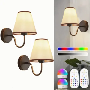 Luz de Parede LED Recarregável com Controle Remoto e 15 Cores