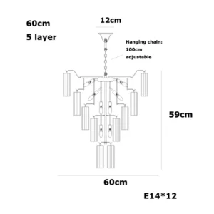 Lustre de Vidro Rosa E14 para Sala e Jantar - Design Moderno