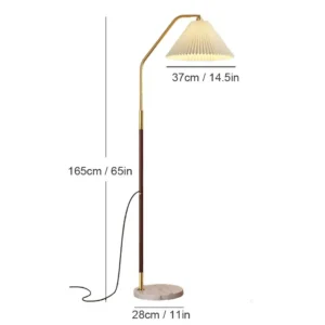 Luminária de Chão Moderna em Mármore para Sala de Estar