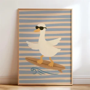 Pôster de Animais Divertidos para Quarto Infantil - Decoração Moderna