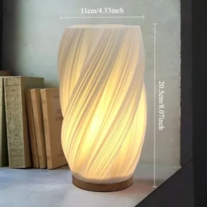 Abajur Decorativo Moderno com Luz LED Três Cores para Quarto