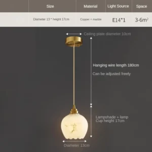 Luminária Pendente Minimalista em Cobre para Decoração Moderna