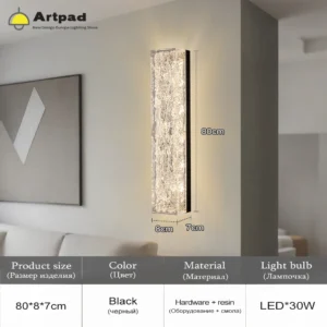 Luminária de Parede Luxuosa de Cristal Dourada para Ambientes Modernos
