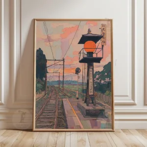 Impressão em Tela de Paisagem Japonesa para Decoração de Ambientes