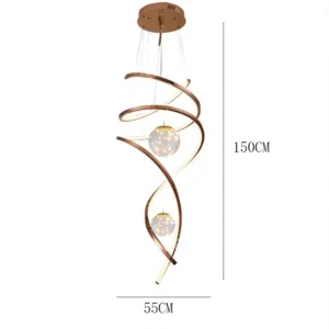 Lustre Moderno para Escada - Luminária Pendente LED para Sala de Estar