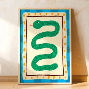 Pôster de Animais Divertidos para Quarto Infantil - Decoração Moderna