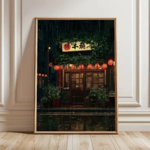 Quadro Abstrato de Ramen para Decoração Moderna da Sua Casa